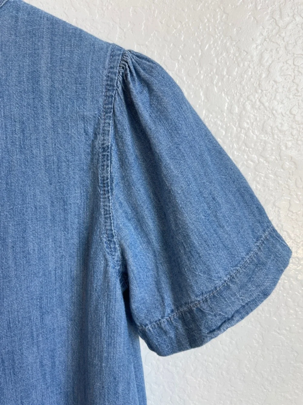 GAP Light Blue Denim Short Sleeve Shift Dress • XL (Girl)